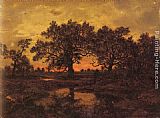 Theodore Rousseau Coucher de Soleil painting